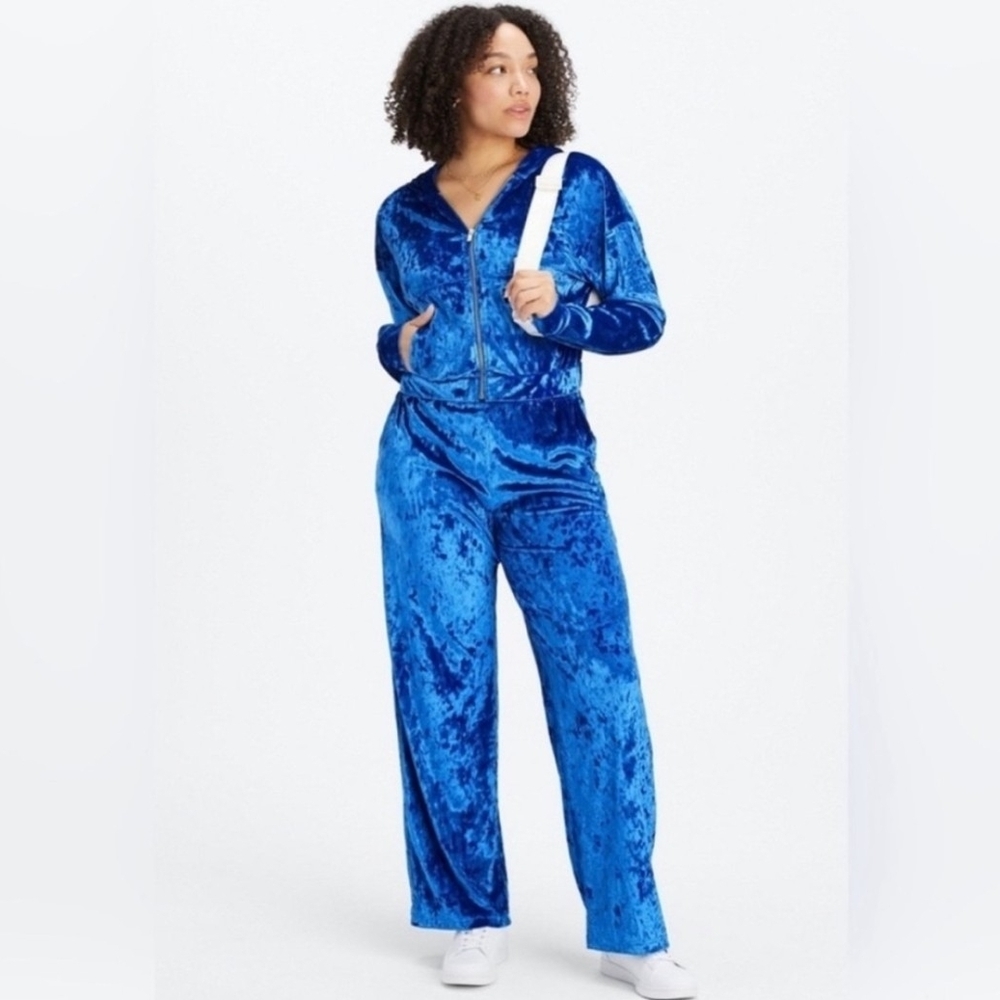 Fabletics Blue Velvet Jumpsuit